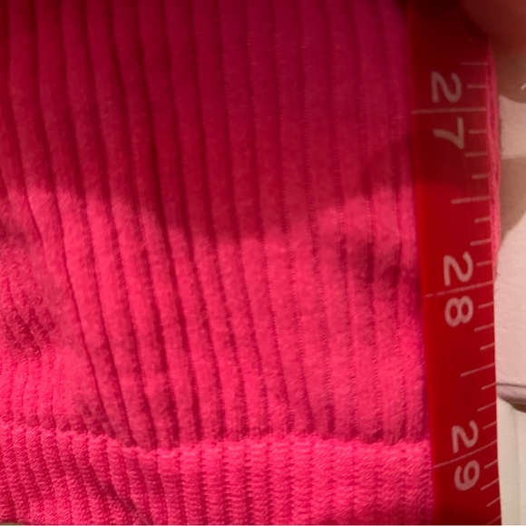 Vibrant Pink Ribbed Bodycon Dress - Picture 4 of 5